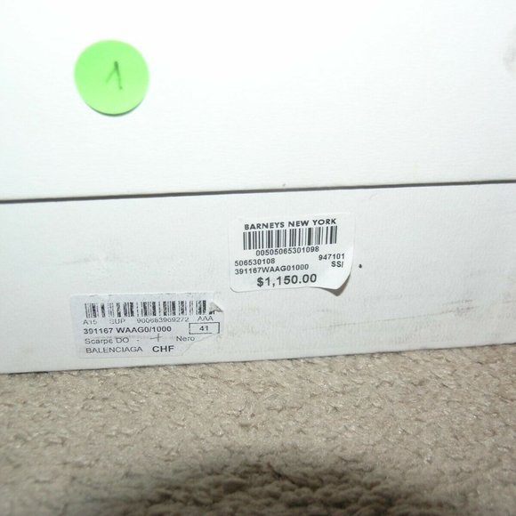 Balenciaga Black Leather Engineer Ankle Boots Size 8 NWB - Picture 9 of 10